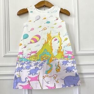 Dr. Seuss Oh The Places You'll Go! Girls Dress Size 2T Sleeveless A-Line Cotton